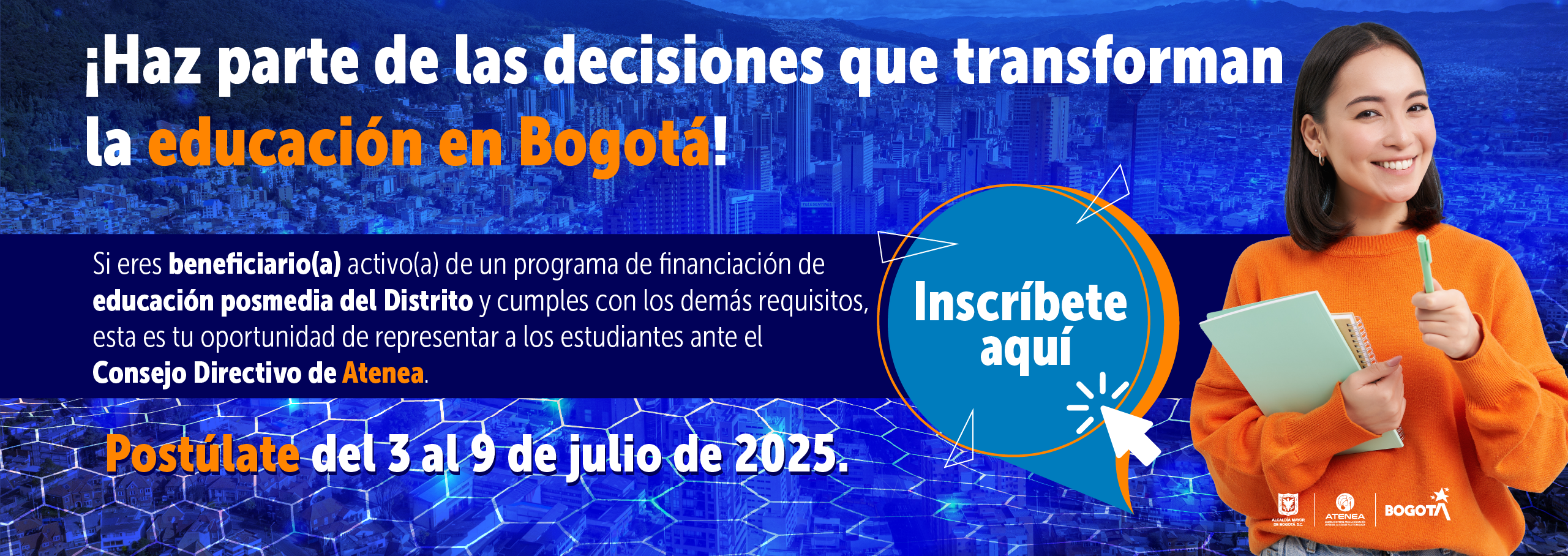 Convocatoria representante estudiantil Atenea
