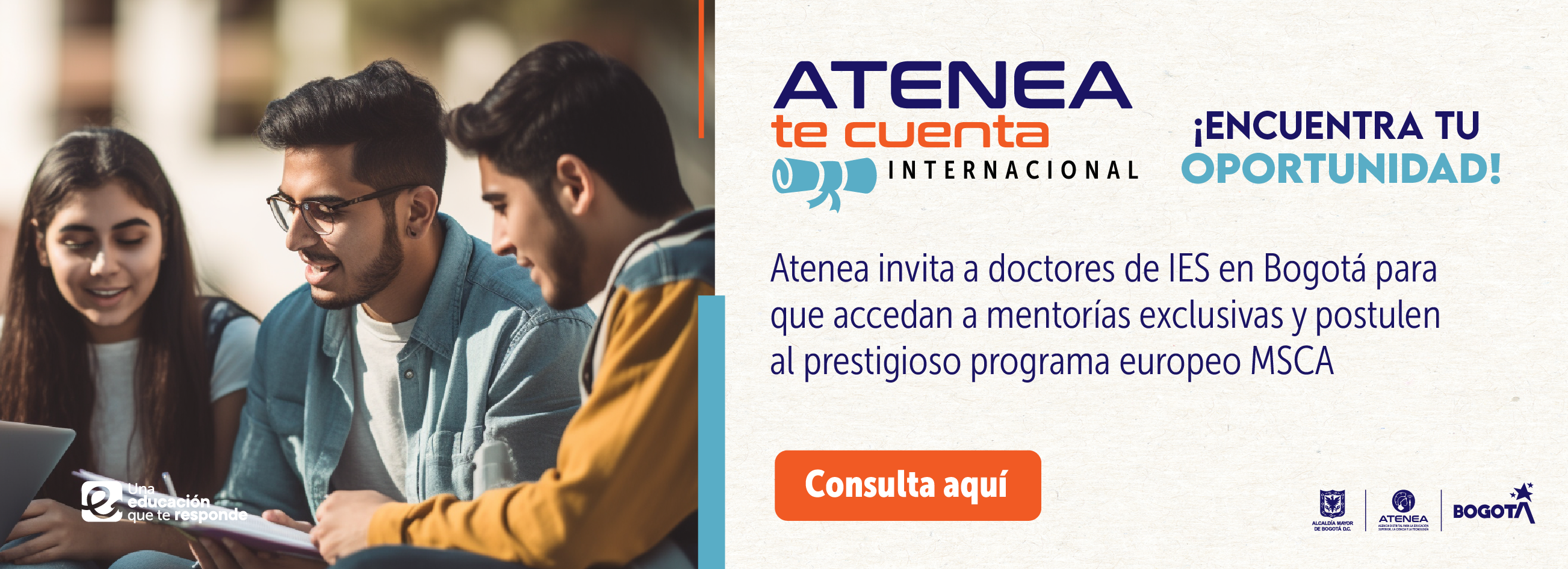 Atenea invita a doctores de IES en Bogotá para que accedan a mentorías exclusivas y postulen al prestigioso programa europeo MSCA
