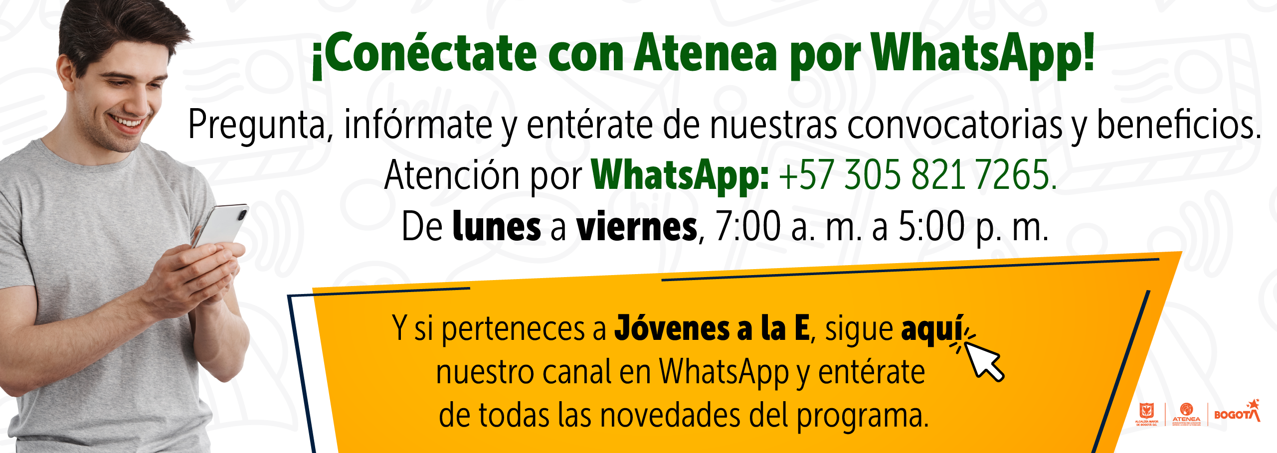 Canales de atención WhatsApp Atenea