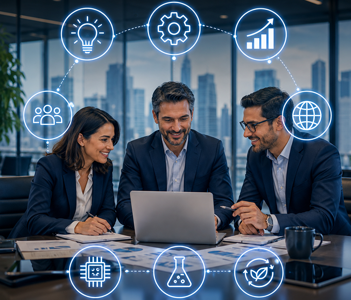 Grandes empresas con necesidades de innovación.