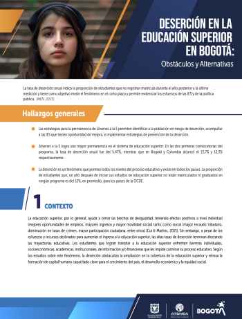 Descripción en la educación superior en Bogotá: Obstáculos y alternativas