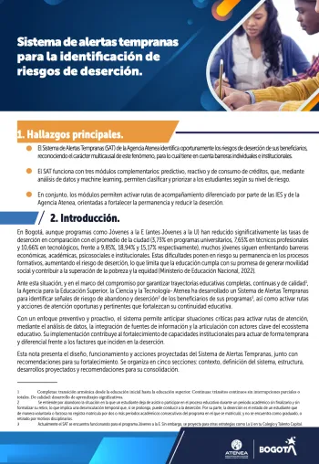 Sistema de alertas tempranas para la identificación de riesgos de deserción