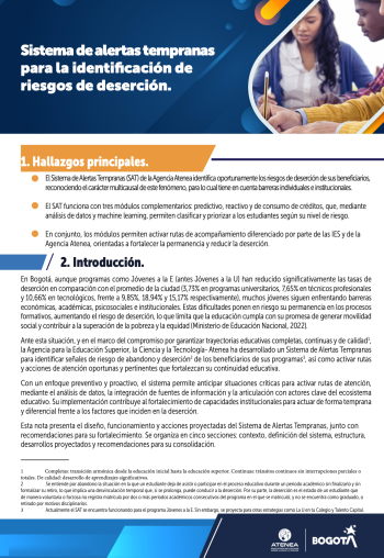 Sistema de alertas tempranas para la identificación de riesgos de deserción