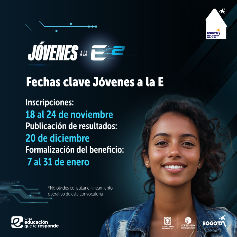 Del 18 al 24 de noviembre abiertas las inscripciones para becas de Jóvenes a la E