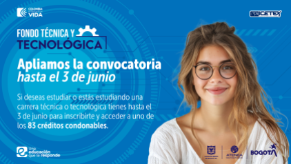 Banner Créditos condonables para carreras técnicas, tecnológicas o universitarias